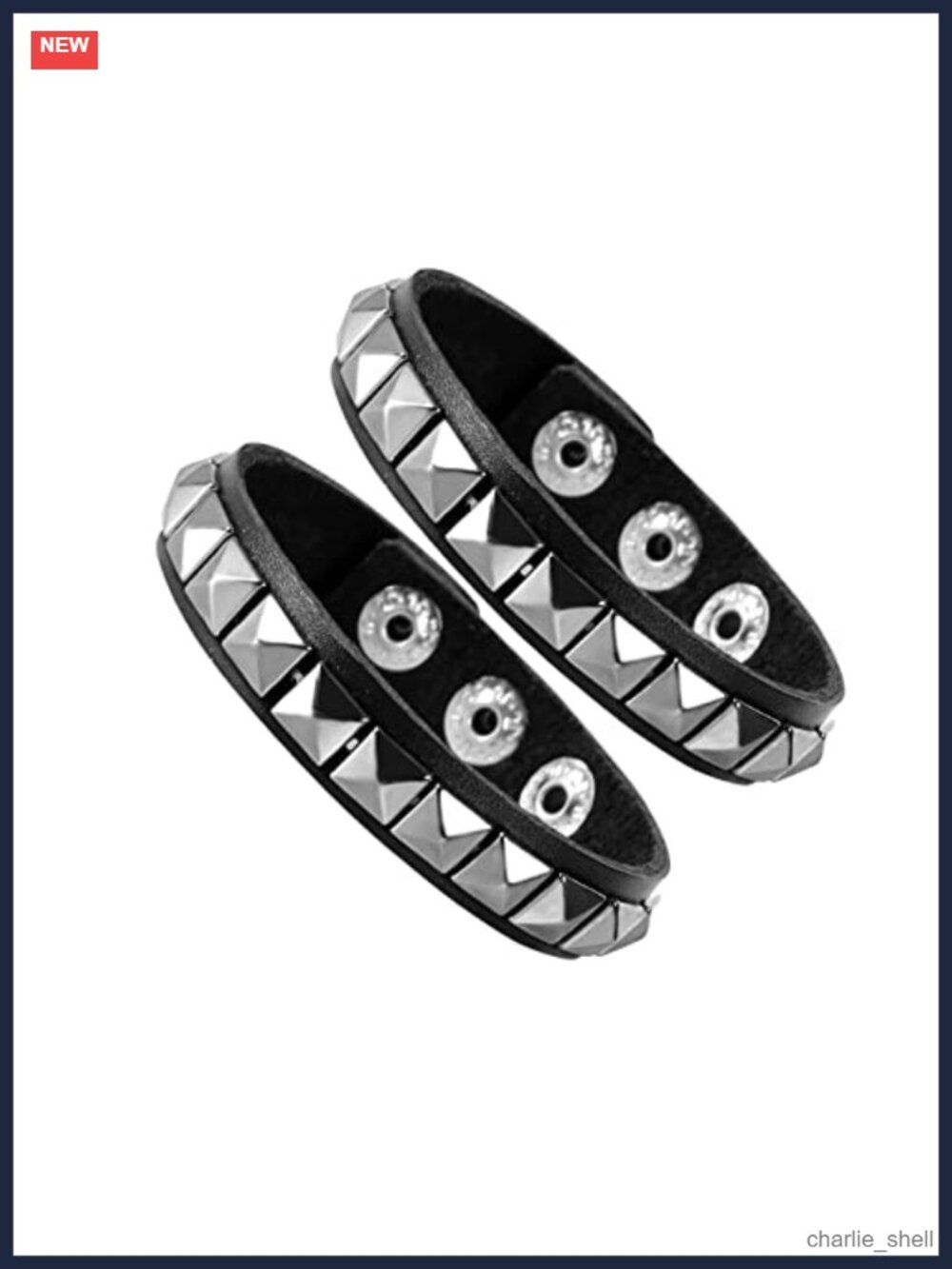 PU Leather Spike Bracelet Punk Gothic Cuff Bangle Adjustable Studded Wristband